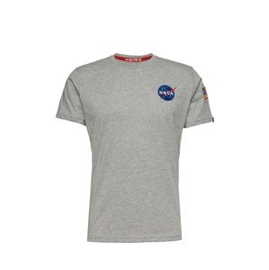 ALPHA INDUSTRIES Tričko 'Space Shuttle'  modrá / žlutá / šedý melír / černá / bílá