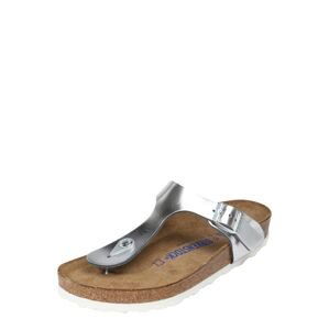 BIRKENSTOCK Žabky 'Gizeh'  stříbrná