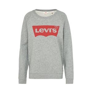 LEVI'S Mikina 'RELAXED GRAPHIC CREW'  šedý melír / červená