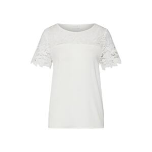 VILA Tričko 'VIMELLI BLOCKED LACE TOP'  bílá