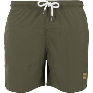 Urban Classics Plavecké šortky 'Block Swim'  khaki