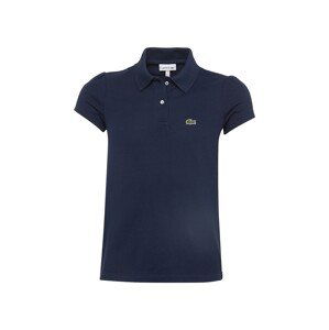 LACOSTE Tričko 'GIRL SHORT SLEEVED RIBBED COLLAR'  marine modrá