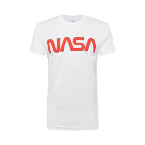 Mister Tee Tričko 'NASA Worm'  jasně oranžová / bílá
