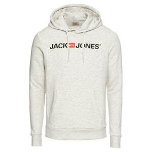 JACK & JONES Mikina  šedá / šedý melír