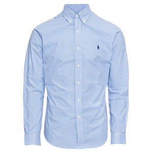 Polo Ralph Lauren Košile 'SL BD PPC SP-LONG SLEEVE-SPORT SHIRT'  modrá / bílá