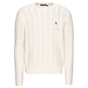 Polo Ralph Lauren Svetr 'LS CABLE CN-LONG SLEEVE-SWEATER'  barva vaječné skořápky