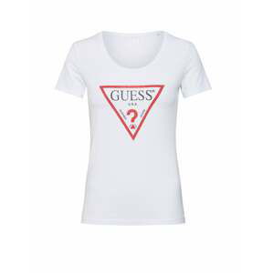 GUESS Tričko 'BASIC TRIANGLE TEE'  bílá