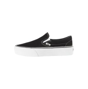 VANS Slip on boty 'Classic Slip-On Platform'  bílá / černý melír