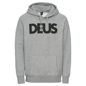 DEUS EX MACHINA Mikina 'All Caps Hoody'  šedý melír / černá