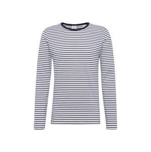 SCOTCH & SODA Tričko 'Classic long sleeve jersey tee'  námořnická modř / bílá