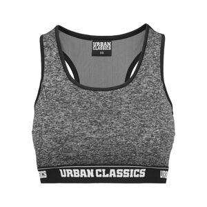 Urban Classics Podprsenka  černý melír / bílá