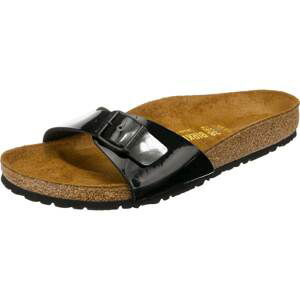 BIRKENSTOCK Pantofle  koňaková / černá