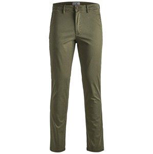 JACK & JONES Chino kalhoty 'Marco Bowie'  olivová