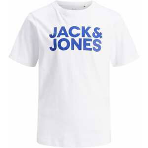 Jack & Jones Junior Tričko 'Ecorp'  modrá / bílá