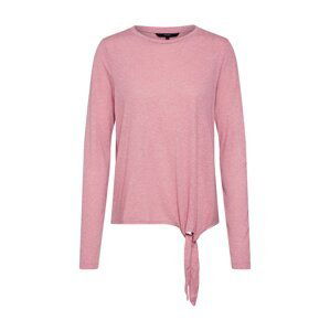 VERO MODA Tričko 'VMLEA LUA LS O-NECK KNOT TOP JRS LCS'  pink