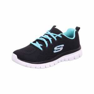 SKECHERS Tenisky  světlemodrá / černá / bílá