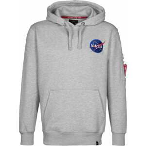 ALPHA INDUSTRIES Mikina 'Space Shuttle'  šedý melír / černá / modrá