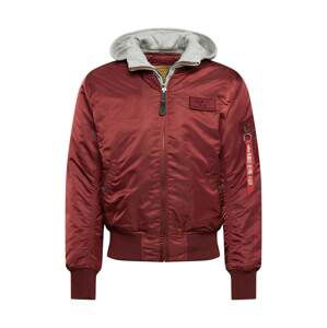 ALPHA INDUSTRIES Přechodná bunda 'MA-1 D-Tec'  šedý melír / burgundská červeň