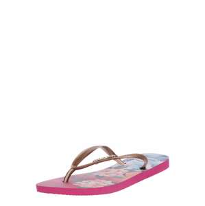 HAVAIANAS Žabky 'Slim Tropical Wave'  béžová / modrá / pink