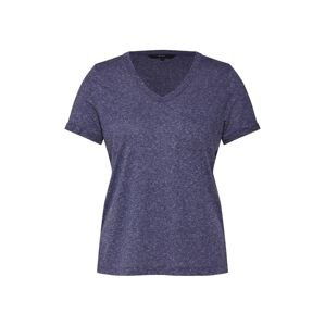 VERO MODA Tričko 'VMLEA LUA SS V-NECK TOP JRS LCS'  modrá