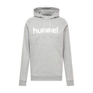 Hummel Sportovní mikina  šedý melír / bílá