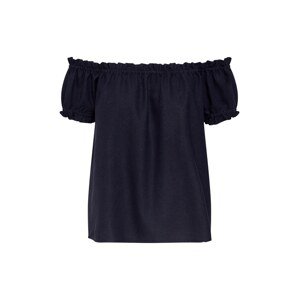 VERO MODA Tričko 'VMANNA MILO OFF SHOULDER TOP NOOS'  noční modrá