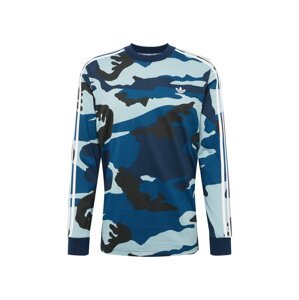 ADIDAS ORIGINALS Tričko 'Camo LS Tee'  světlemodrá / tmavě modrá / šedá / mix barev