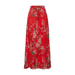 VILA Sukně 'VIESME HW MAXI SKIRT/KA'  zelená / růžová / červená