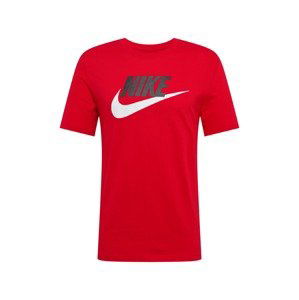 Nike Sportswear Tričko  červená / černá / bílá