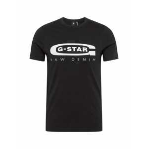 G-Star RAW Tričko  černá / bílá