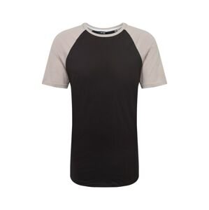 Only & Sons Tričko 'LOGAN RAGLAN LONGY TEE'  černá / bílá