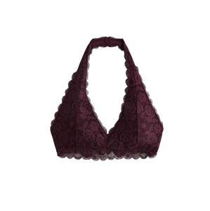 HOLLISTER Podprsenka 'CORE LACE HALTER'  burgundská červeň