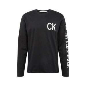 Calvin Klein Jeans Tričko  černá / bílá