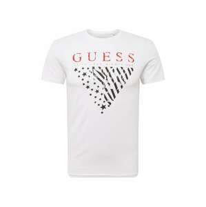 GUESS Tričko 'USA GUESS LOGO TEE'  bílá