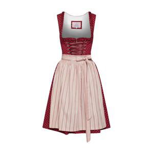 MARJO Dirndl 'Solana'  merlot / bílá