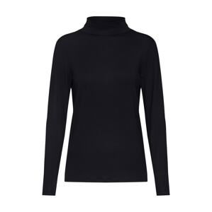 SOAKED IN LUXURY Tričko 'Hanadi Rollneck ls'  černá