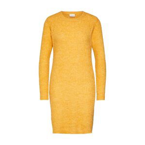 VILA Úpletové šaty 'VILOWSA KNIT L/S DRESS'  hořčicová