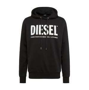 DIESEL Mikina  černá / bílá