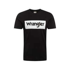 WRANGLER Tričko 'SS LOGO TEE'  černá / bílá