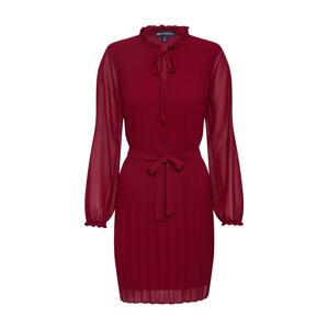 Mela London Šaty 'LONG SLEEVE PLEATED BELTED DRESS'  červená