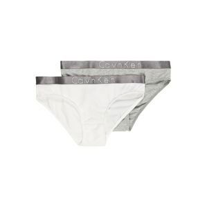 Calvin Klein Underwear Spodní prádlo '2 PACK BIKINI'  šedý melír / bílá