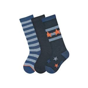 STERNTALER Ponožky  kobaltová modř / opálová / tmavě oranžová
