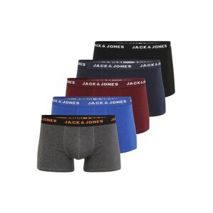 JACK & JONES Boxerky  marine modrá / tmavě šedá / karmínově červené / černá