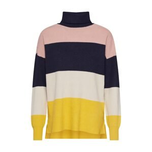 ONLY Svetr 'onlKAYSA L/S ROLLNECK PULLOVER KNT'  béžová / noční modrá / žlutá