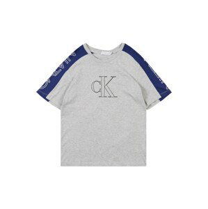 Calvin Klein Jeans Tričko 'COLOUR BLOCK LOGO SS'  šedý melír