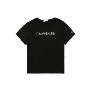 Calvin Klein Jeans Tričko 'INSTITUTIONAL SS T-S'  černá / bílá