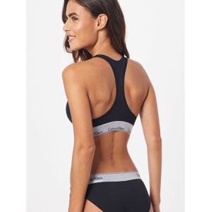 Calvin Klein Underwear Podprsenka 'UNLINED BRALETTE'  stříbrná / černá