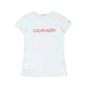 Calvin Klein Jeans Tričko  červená / bílá