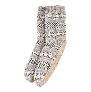 Hunkemöller Ponožky 'Fairisle Lurex Sock Boot'  šedá