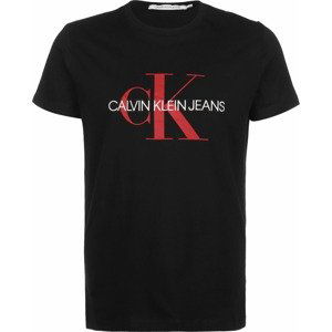 Calvin Klein Jeans Tričko 'Monogram'  bílá / červená / černá